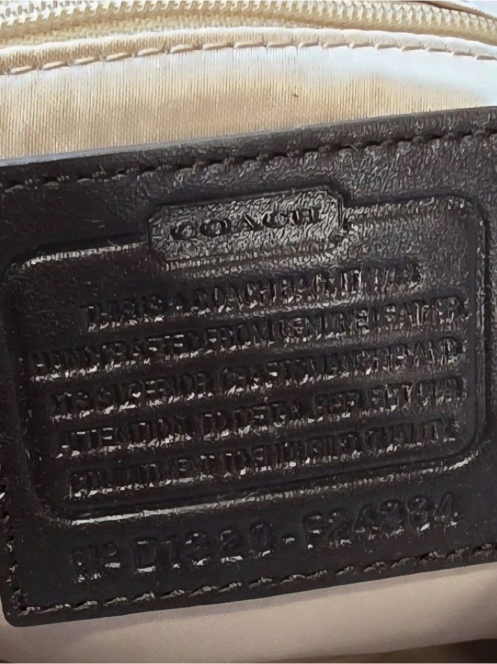 Coach Kristen Snake-Print Bag in Cream and Gray with Silver Chain - Picture 5 of 5